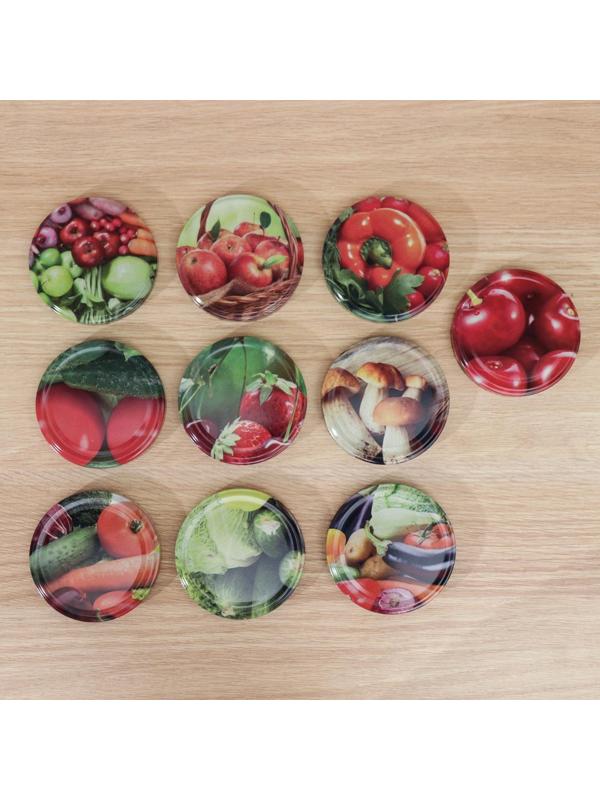 Крышка для консервирования, винтовая, ТО-100 мм, упаковка 10 шт, цвет МИКС