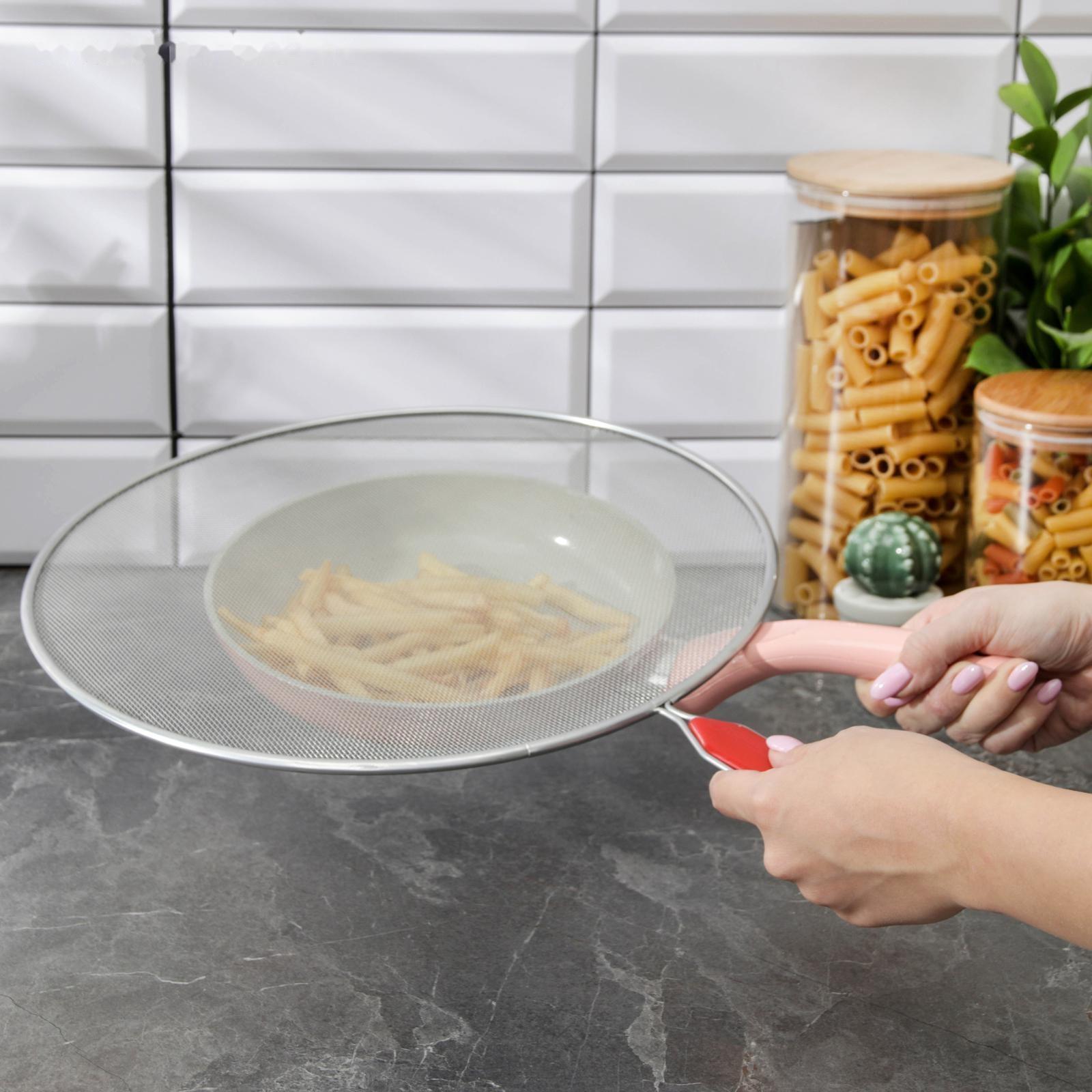 Экран от брызг с ручкой Доляна, d=33 см