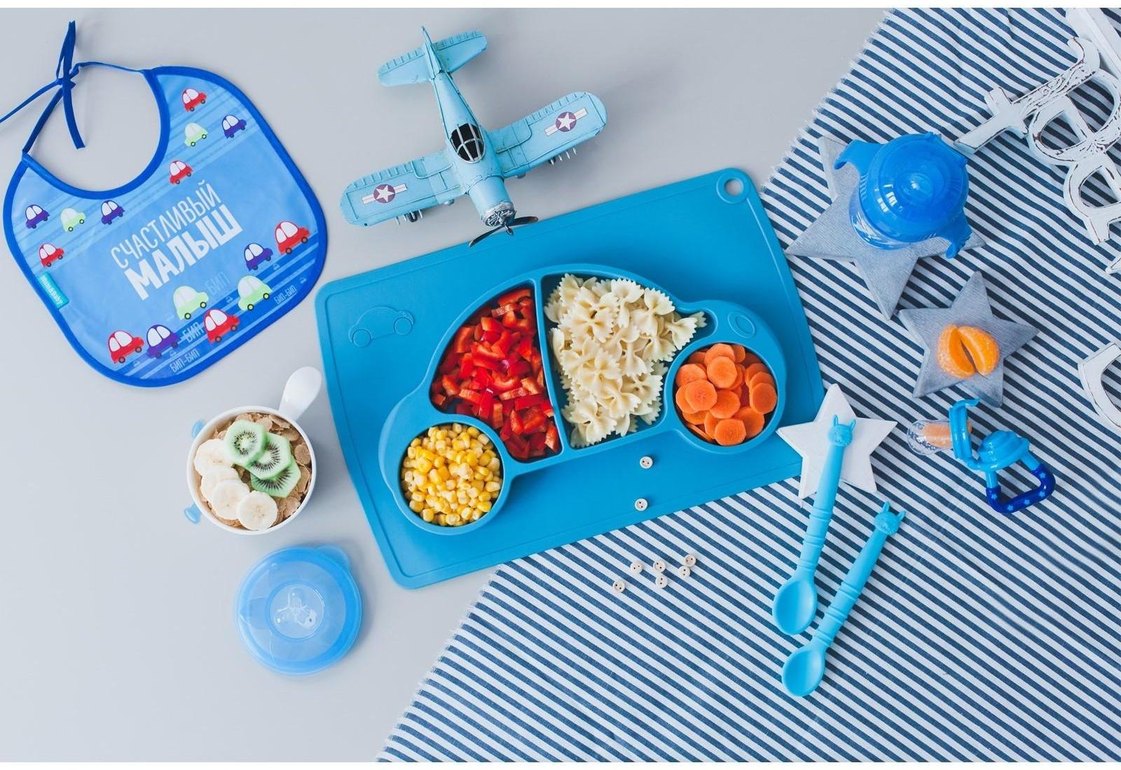 Ниблер «Малыш» с силиконовой сеточкой, цвет синий