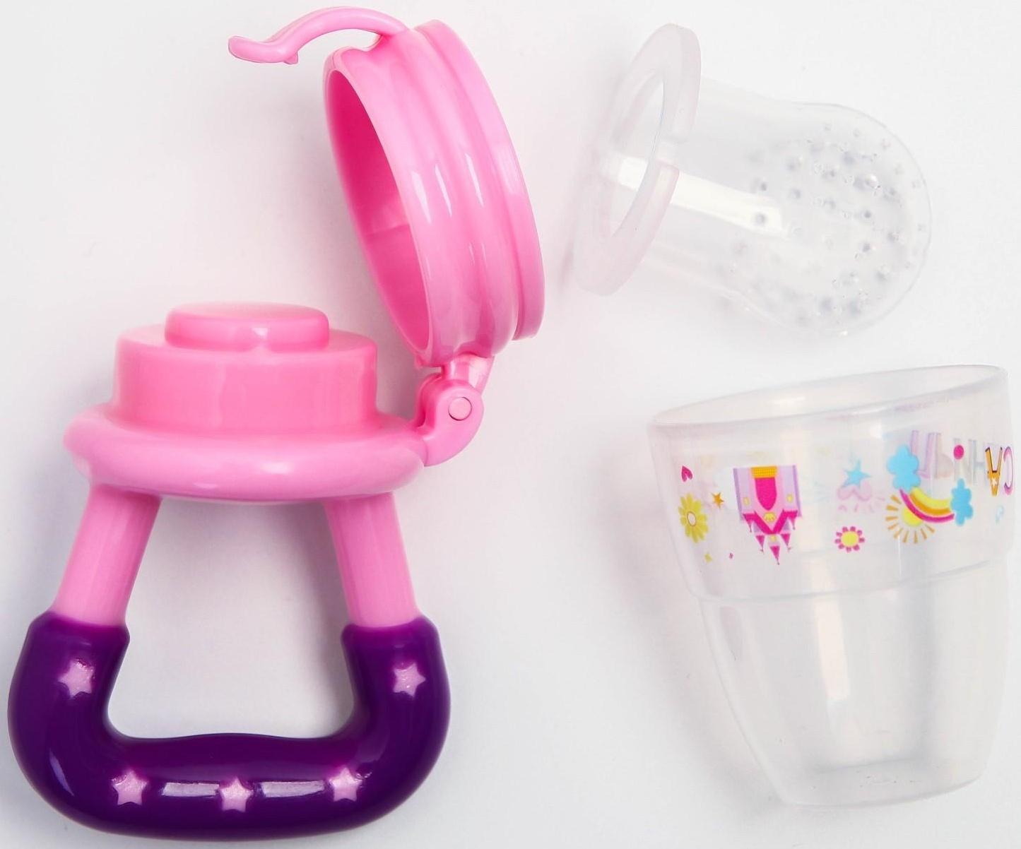 Ниблер «Принцесса», с силиконовой сеточкой, цвет розовый