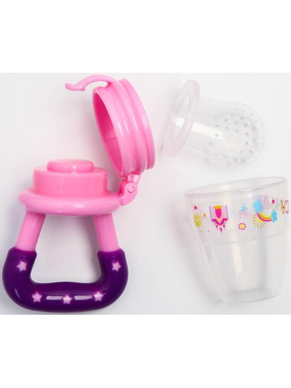 Ниблер «Принцесса», с силиконовой сеточкой, цвет розовый