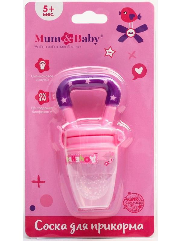 Ниблер «Доченька», с силиконовой сеточкой, цвет розовый