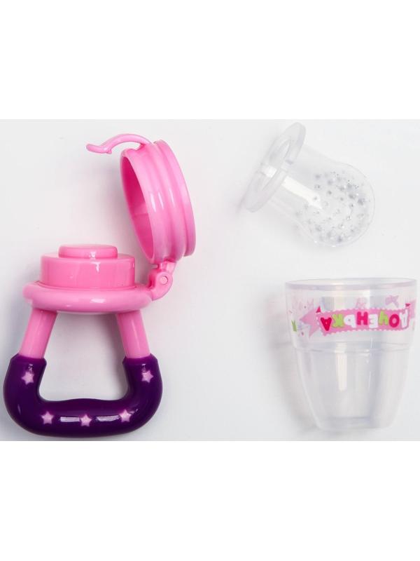 Ниблер «Доченька», с силиконовой сеточкой, цвет розовый