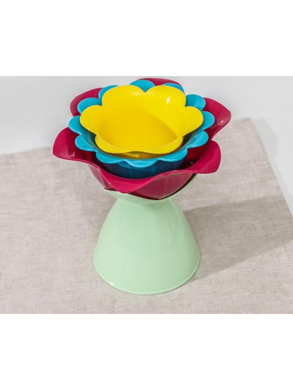 Набор воронок на подставке «Цветы», 3 шт