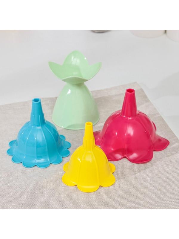 Набор воронок на подставке «Цветы», 3 шт