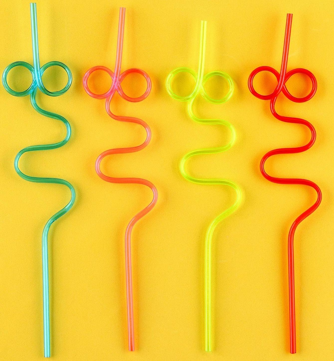 Трубочки для коктейля «Завитушка», набор 4 шт., цвета МИКС