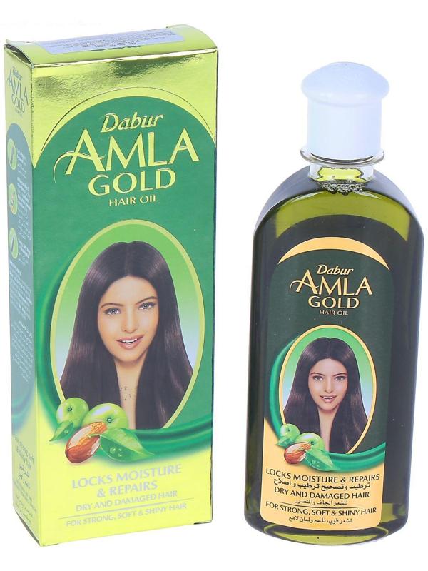 Масло для волос Dabur AMLA Gold «Золотое», естественный блеск, 200 мл