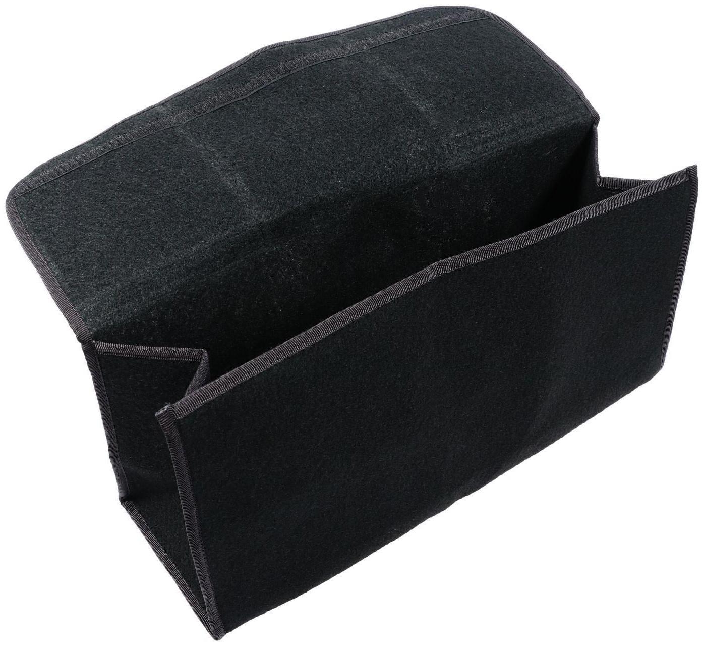 Органайзер в багажник ковролиновый, черный  50х25х15 см