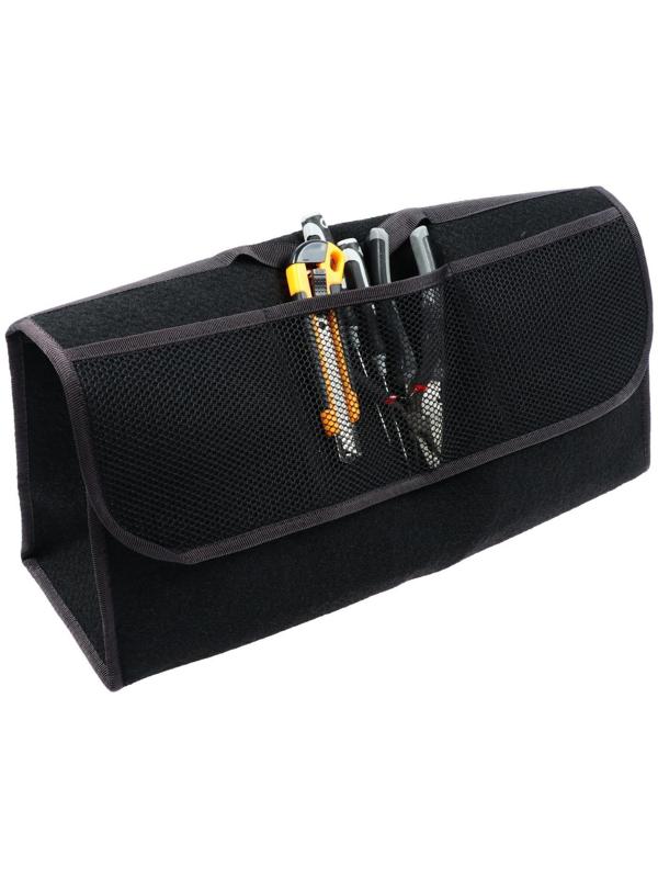 Органайзер в багажник ковролиновый, черный  50х25х15 см