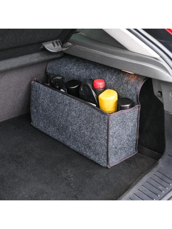 Органайзер в багажник ковролиновый, черный  50х25х15 см