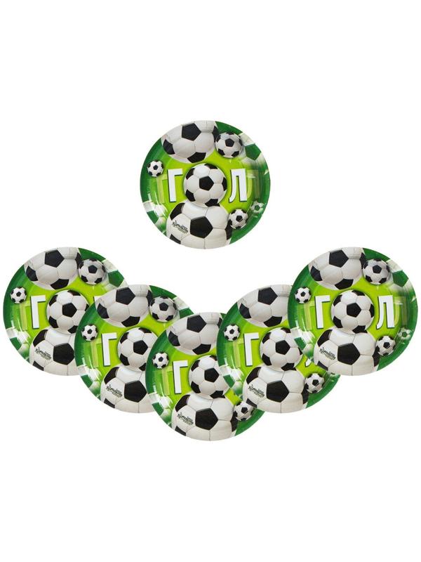 Бумажная тарелка «Гол», мячики, 18 см