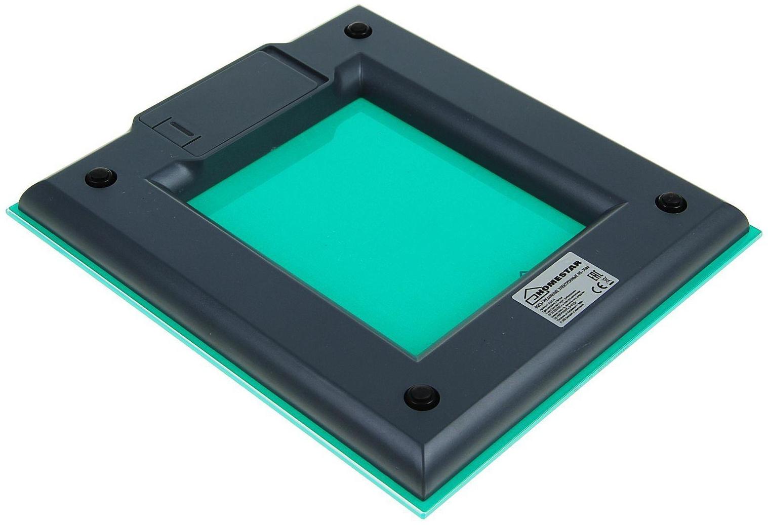 Весы кухонные HOMESTAR HS-3006, электронные, до 5 кг, зелёные