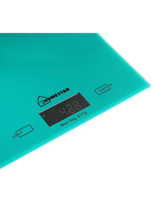 Весы кухонные HOMESTAR HS-3006, электронные, до 5 кг, зелёные