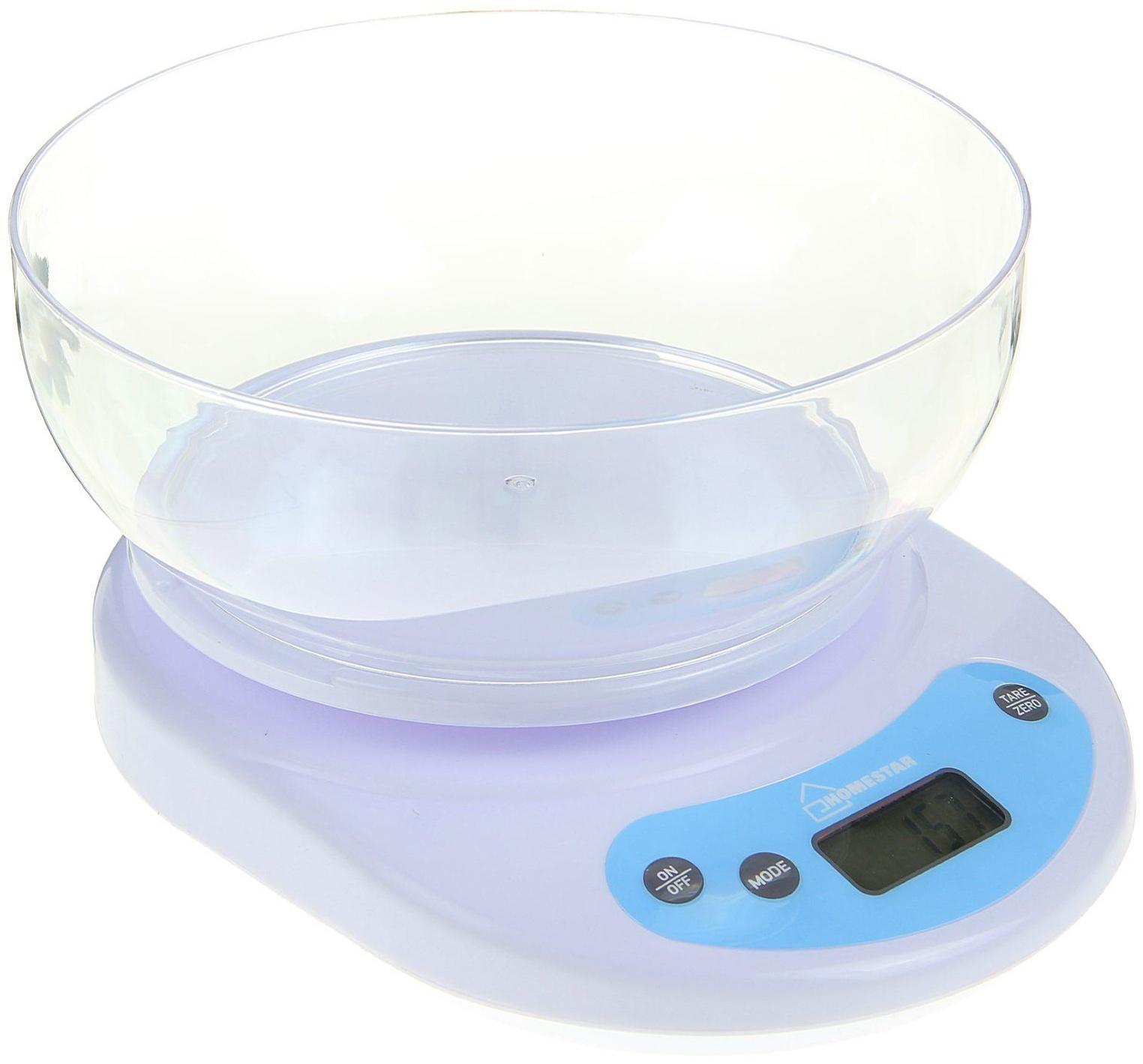 Весы кухонные HOMESTAR HS-3001, электронные, до 5 кг, белые