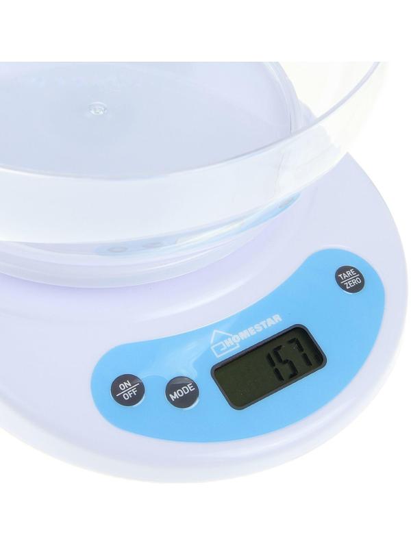 Весы кухонные HOMESTAR HS-3001, электронные, до 5 кг, белые