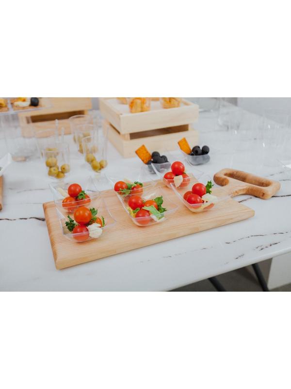 Форма одноразовая для фуршетов Square, 90 мл, 7×7 см, цвет прозрачный