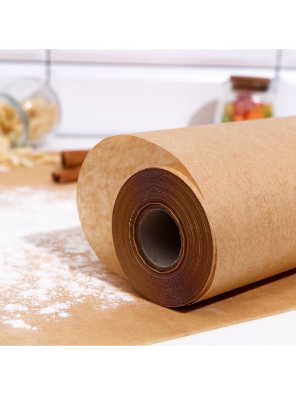 Пергамент силиконизированный, коричневый, жиростойкий, 38 см х 50 м