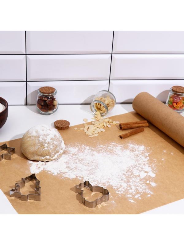 Пергамент силиконизированный, коричневый, жиростойкий, 38 см х 50 м