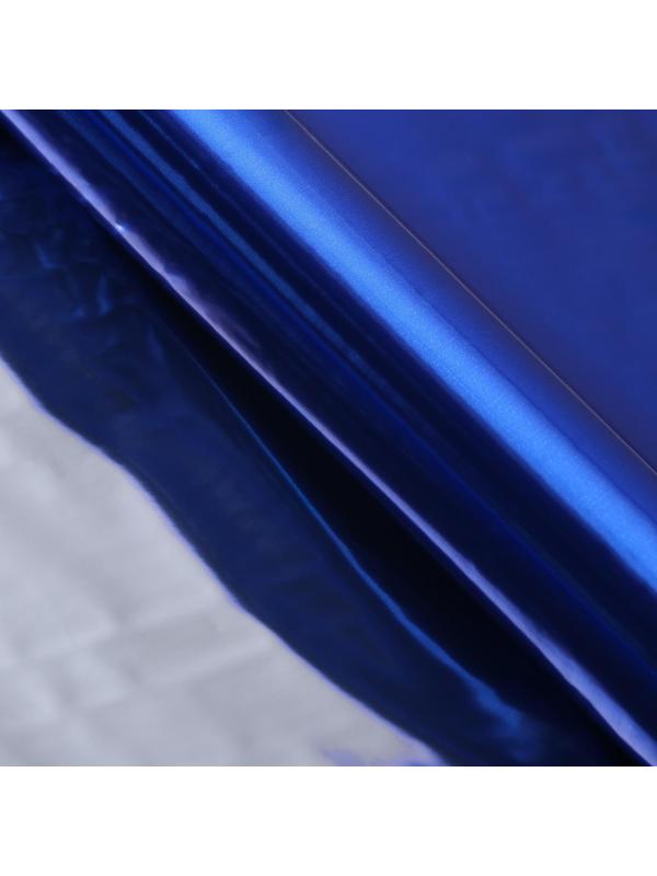 Полисилк односторонний синий + серебро, 1 х 20 м
