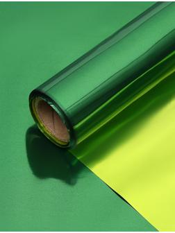 Полисилк двухсторонний зеленый + салатовый, 1 х 20 м