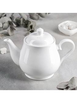 Чайник фарфоровый заварочный, 1,15 л, цвет белый