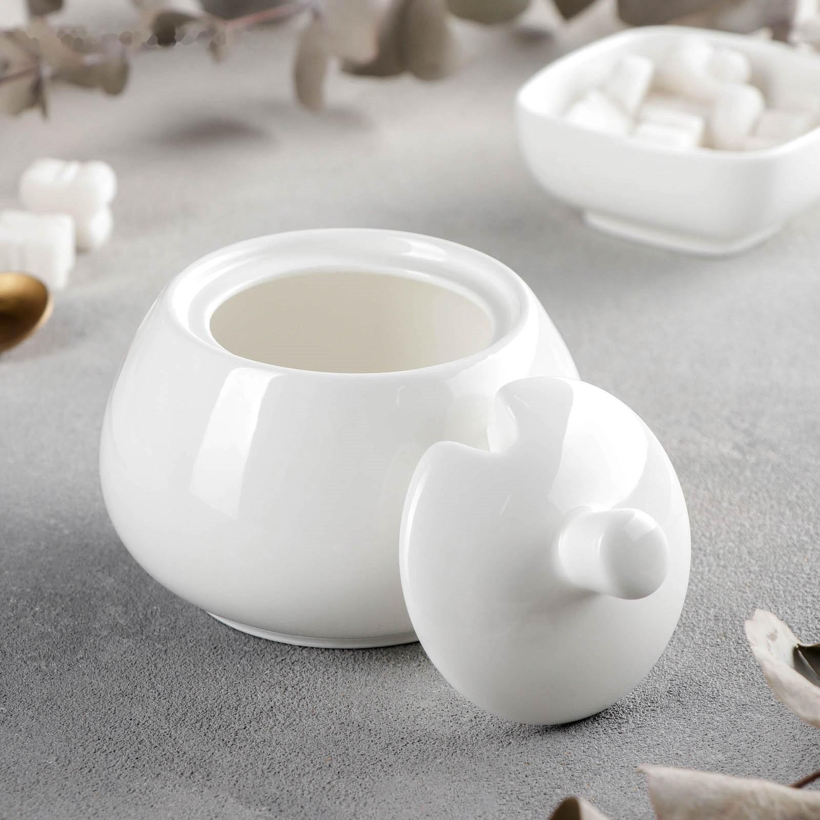 Сахарница фарфоровая, 210 мл, с крышкой