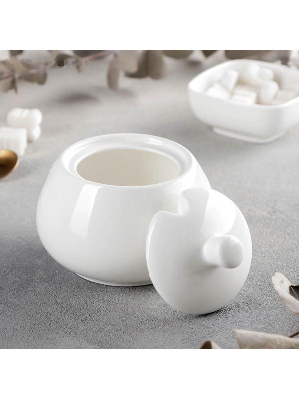 Сахарница фарфоровая, 210 мл, с крышкой