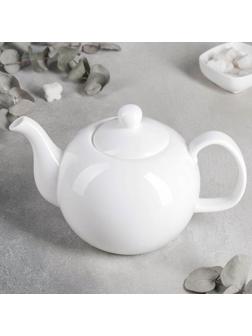 Чайник фарфоровый заварочный Olivia «Классика», 1,35 л, цвет белый