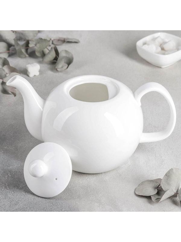 Чайник фарфоровый заварочный Olivia «Классика», 1,35 л, цвет белый