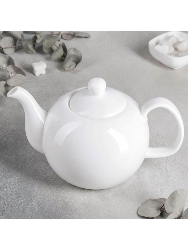 Чайник фарфоровый заварочный Olivia «Классика», 1,35 л, цвет белый