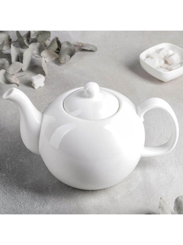 Чайник фарфоровый заварочный Olivia «Классика», 1,75 л, цвет белый