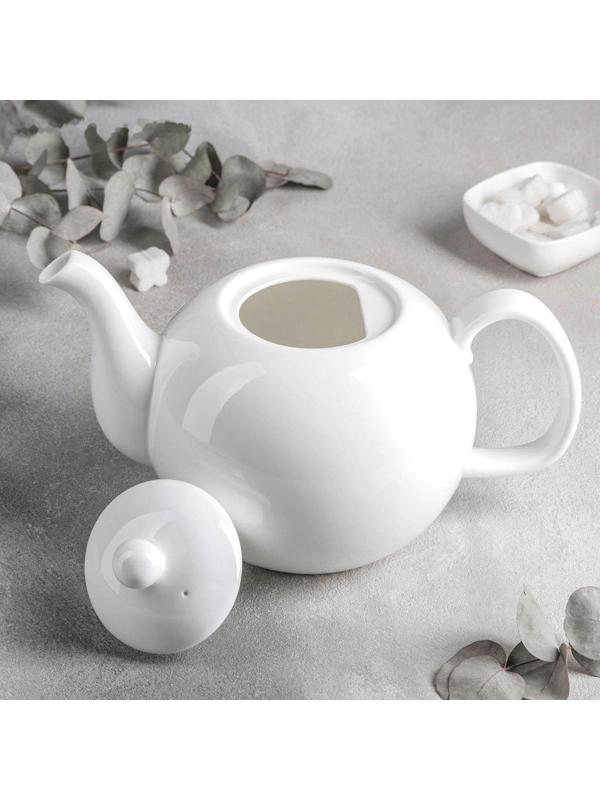 Чайник фарфоровый заварочный Olivia «Классика», 1,75 л, цвет белый