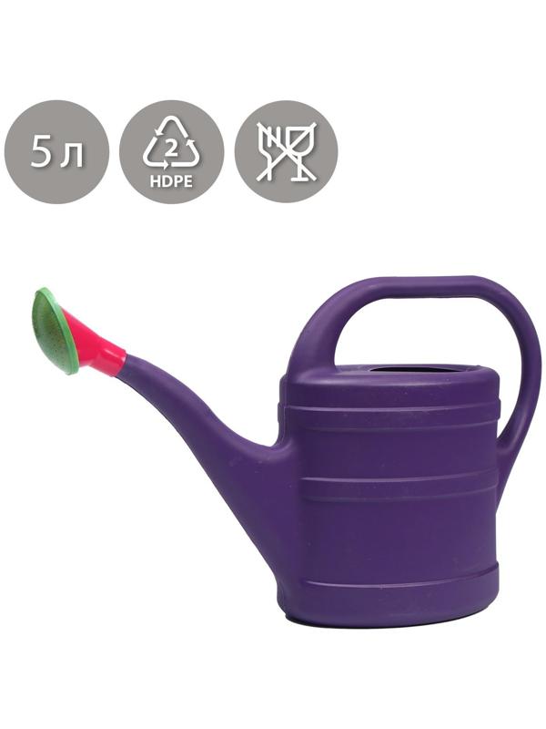Лейка, 5 л, с рассеивателем, цвет МИКС