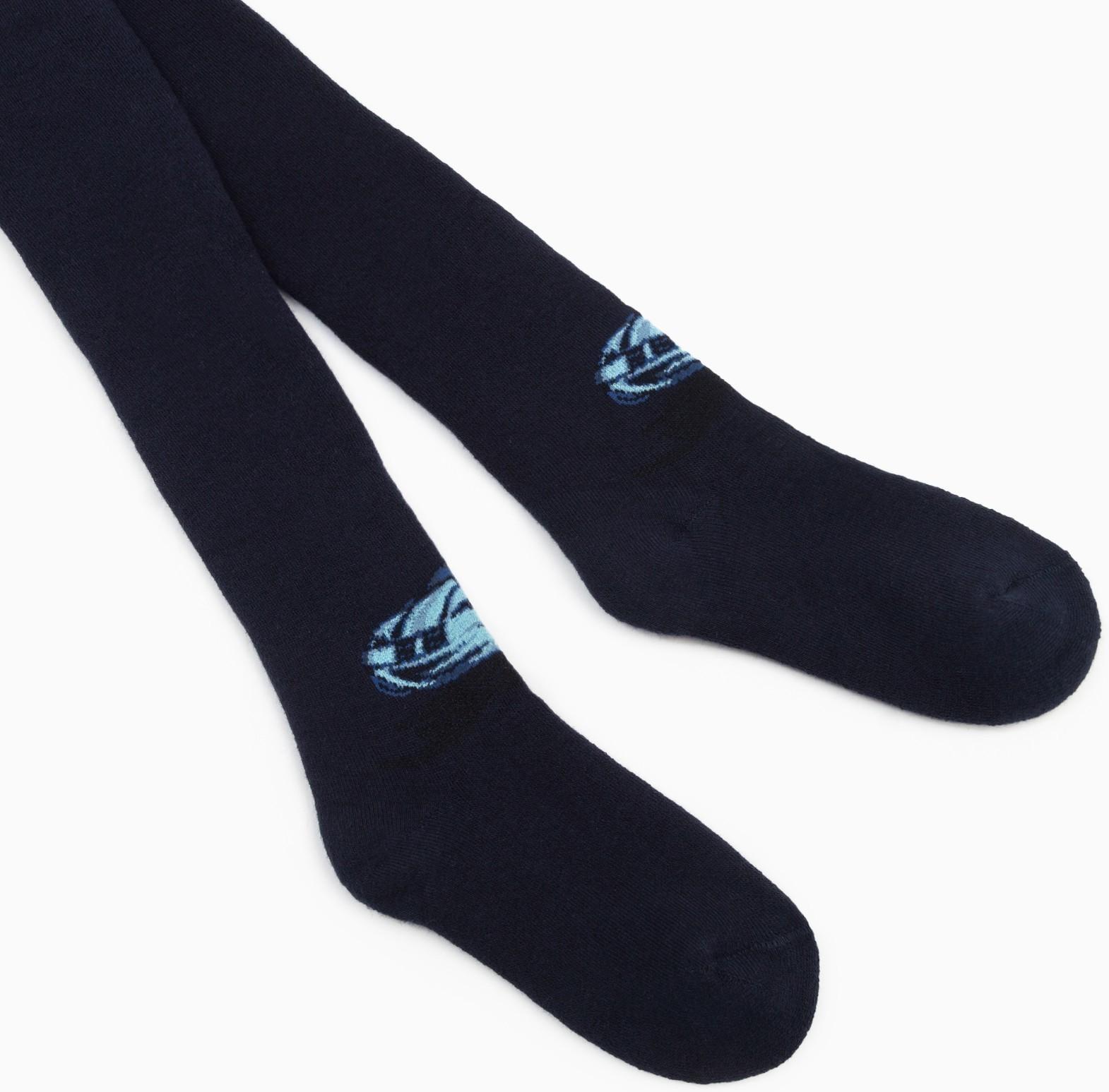 Колготки детские махровые цвет тёмно-синий, рост 116-122