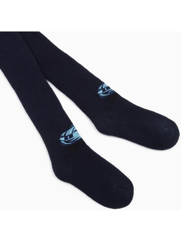 Колготки детские махровые цвет тёмно-синий, рост 116-122