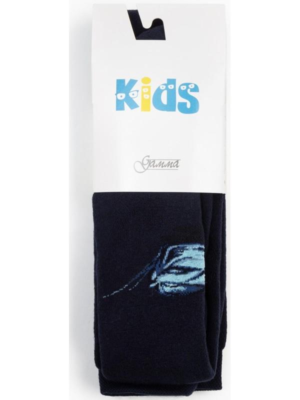 Колготки детские махровые цвет тёмно-синий, рост 116-122