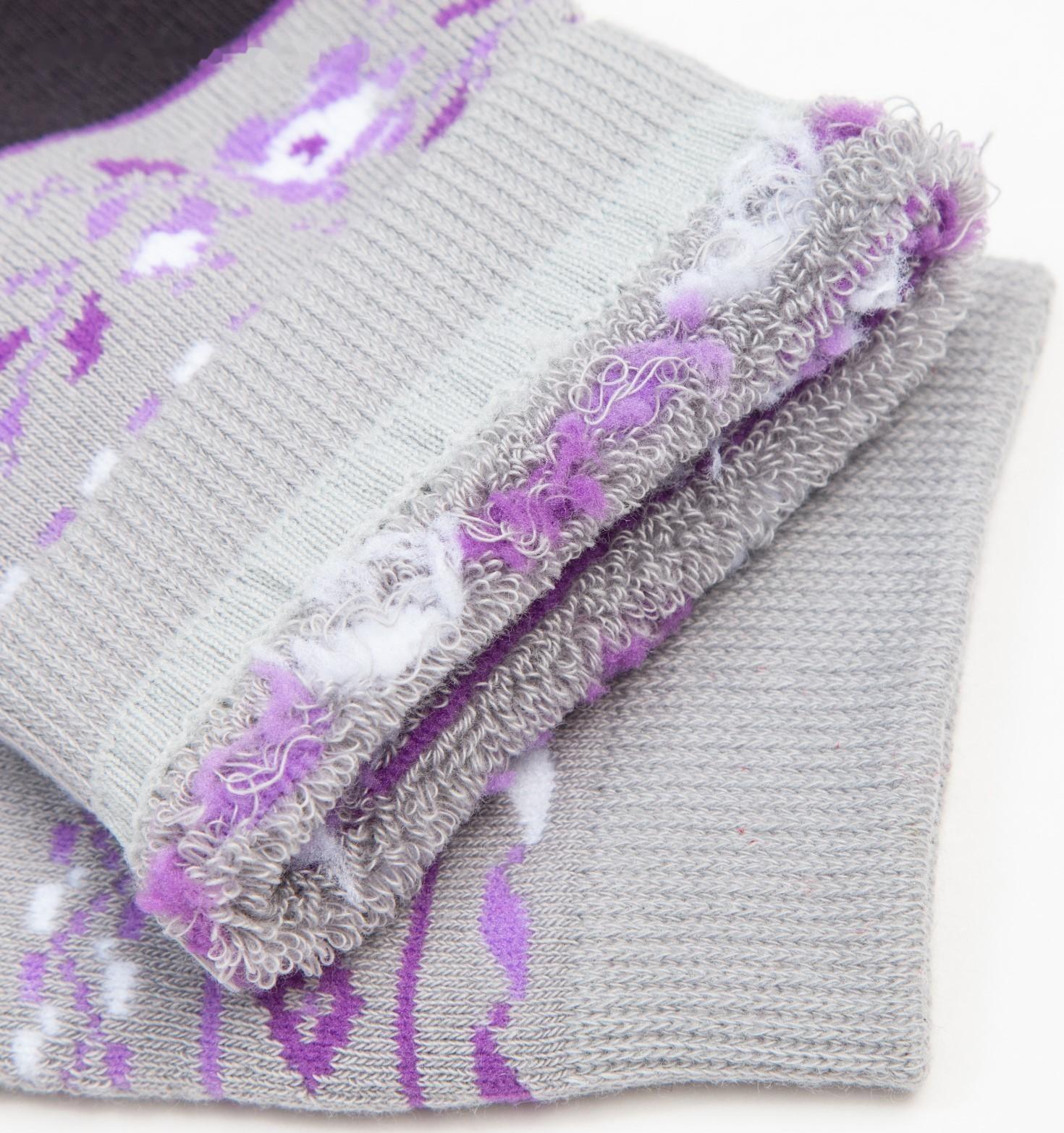 Носки женские махровые, цвет тёмно-серый, размер 23-25