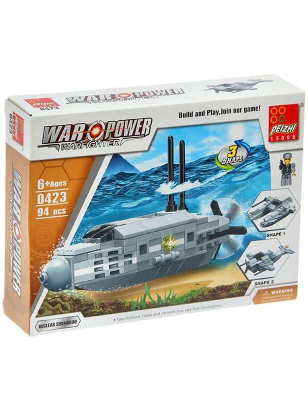 Конструктор «Субмарина», 94 детали, 3 варианта сборки