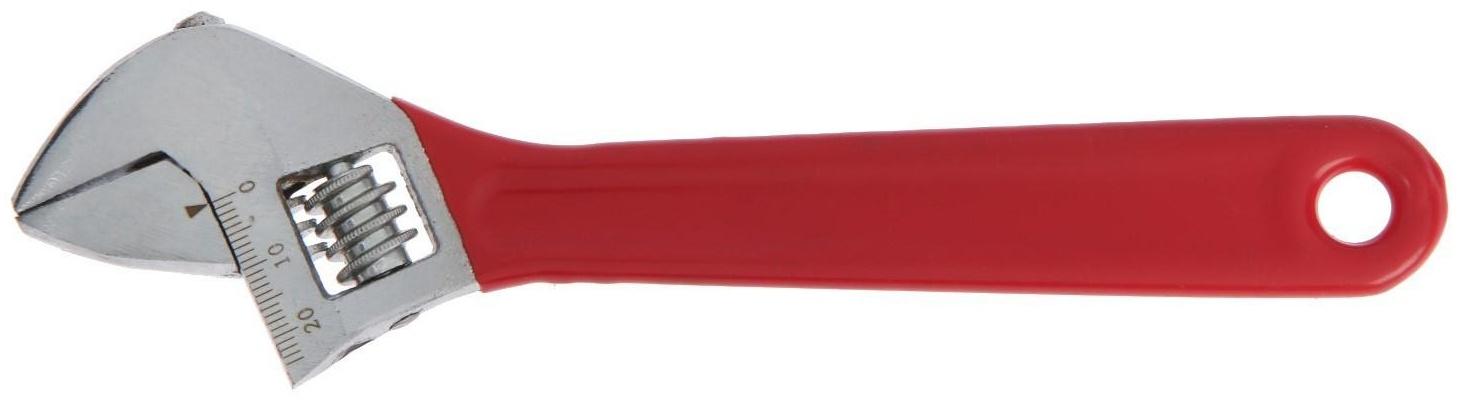 Ключ разводной ЛОМ, обрезиненная рукоятка, 200 мм