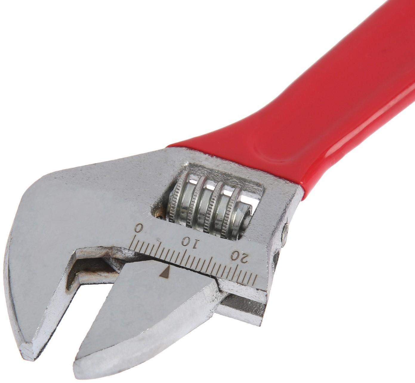 Ключ разводной ЛОМ, обрезиненная рукоятка, 200 мм