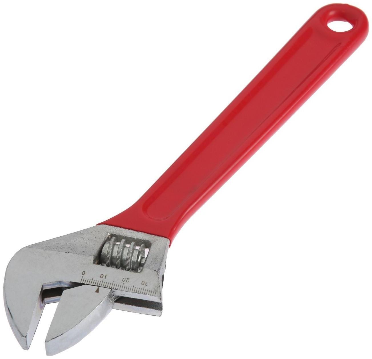 Ключ разводной ЛОМ, обрезиненная рукоятка, 300 мм