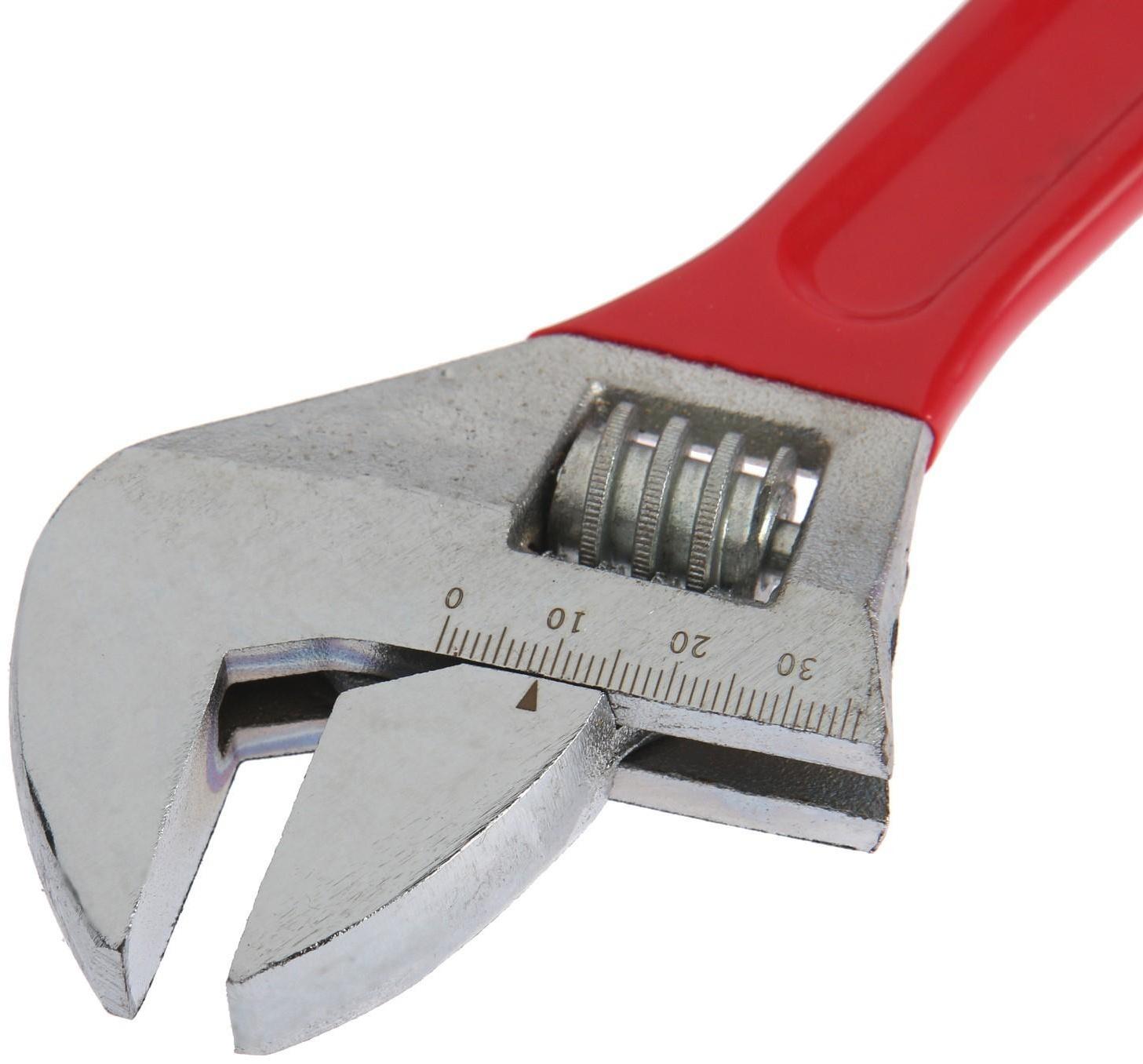 Ключ разводной ЛОМ, обрезиненная рукоятка, 300 мм