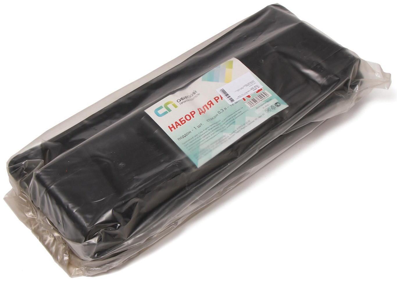 Набор для рассады: стаканы по 300 мл (12 шт.), поддон 43 × 18 см, МИКС, Greengo