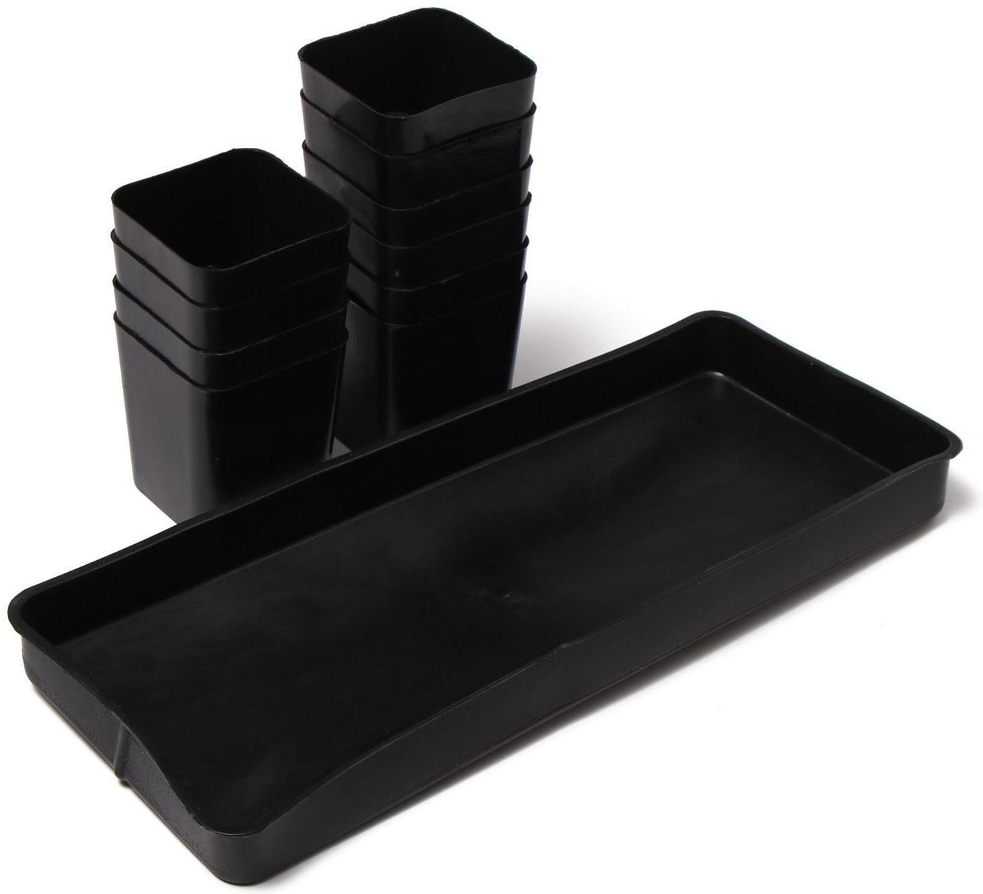 Набор для рассады: стаканы по 500 мл (10 шт.), поддон 40 × 19,5 см, МИКС, Greengo