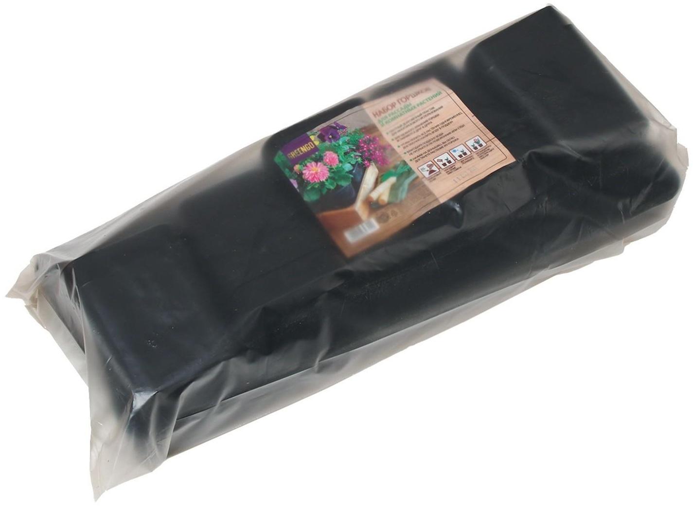 Набор для рассады: стаканы по 500 мл (10 шт.), поддон 40 × 19,5 см, МИКС, Greengo