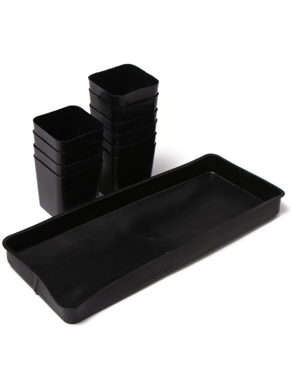 Набор для рассады: стаканы по 500 мл (10 шт.), поддон 40 × 19,5 см, МИКС, Greengo