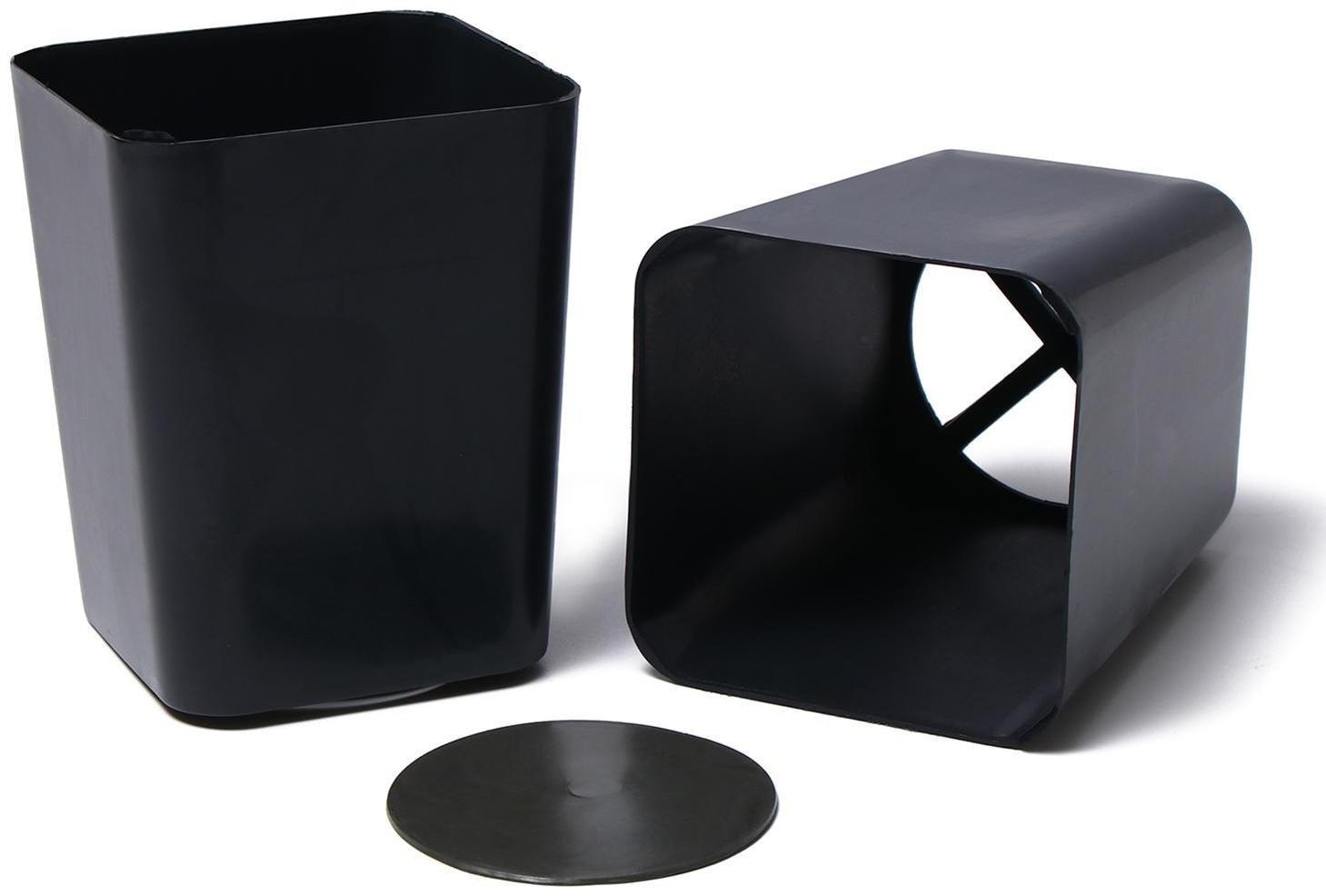 Набор для рассады: стаканы по 700 мл (10 шт.), поддон 44 × 18 см, чёрный, Greengo