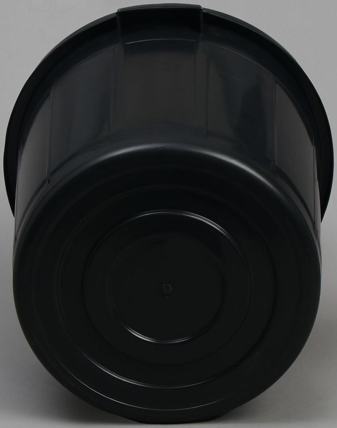 Бак хозяйственно-бытовой, 40 л, с крышкой, чёрный