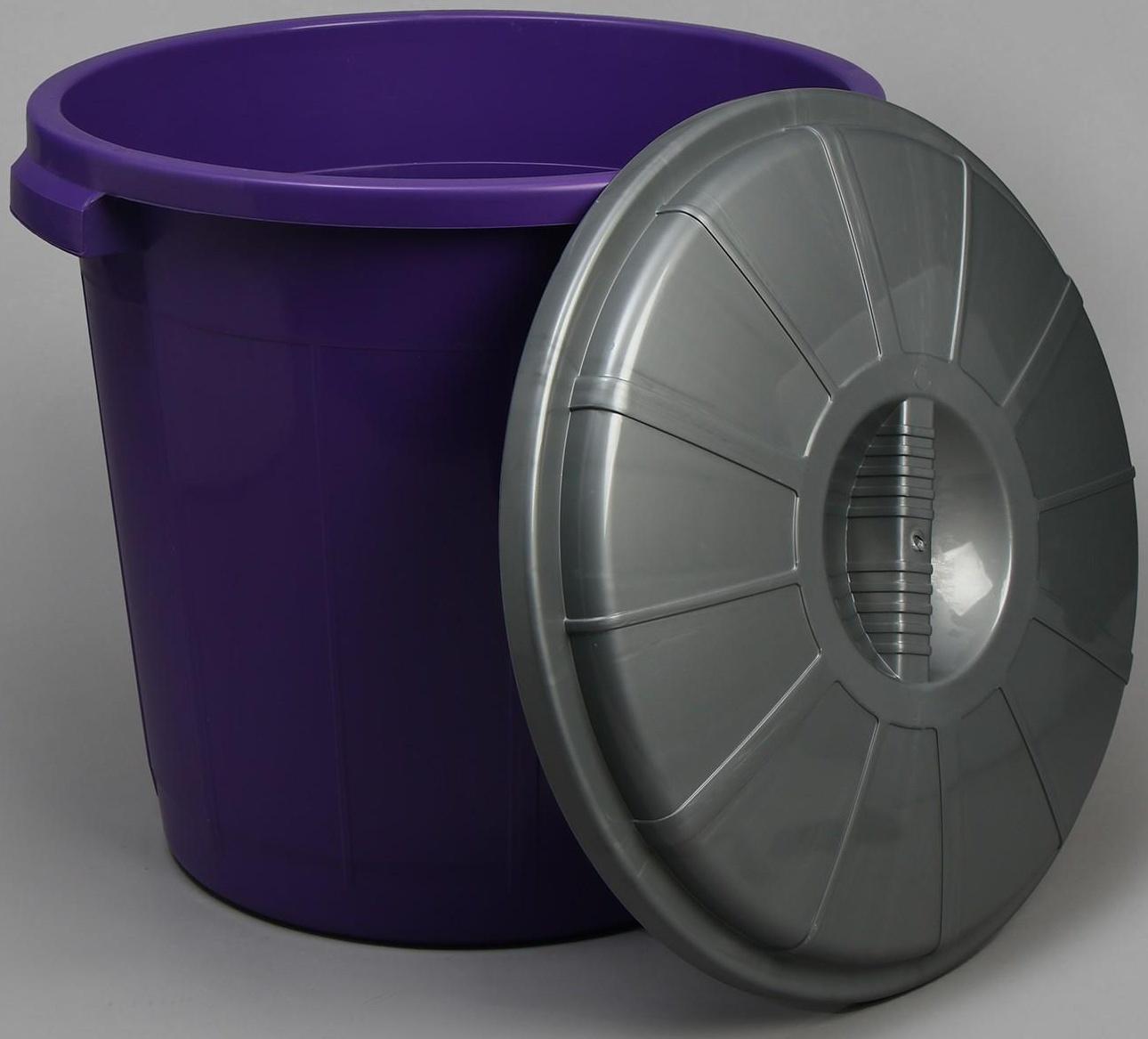 Бак хозяйственно-бытовой «Колор», 50 л, с крышкой, цвет МИКС