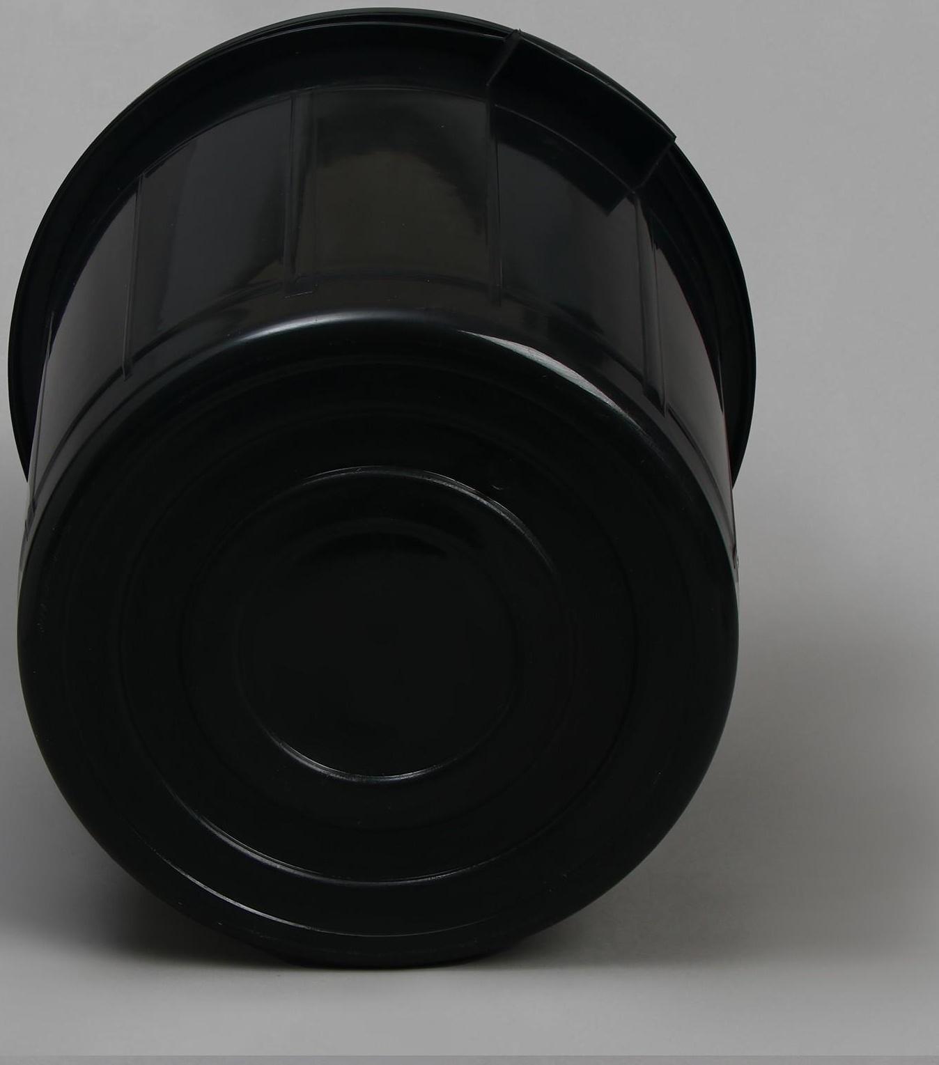 Бак хозяйственно-бытовой, 50 л, с крышкой, чёрный